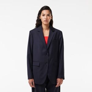 Lacoste Poly blend Wool Blazer with Pockets. Oversized